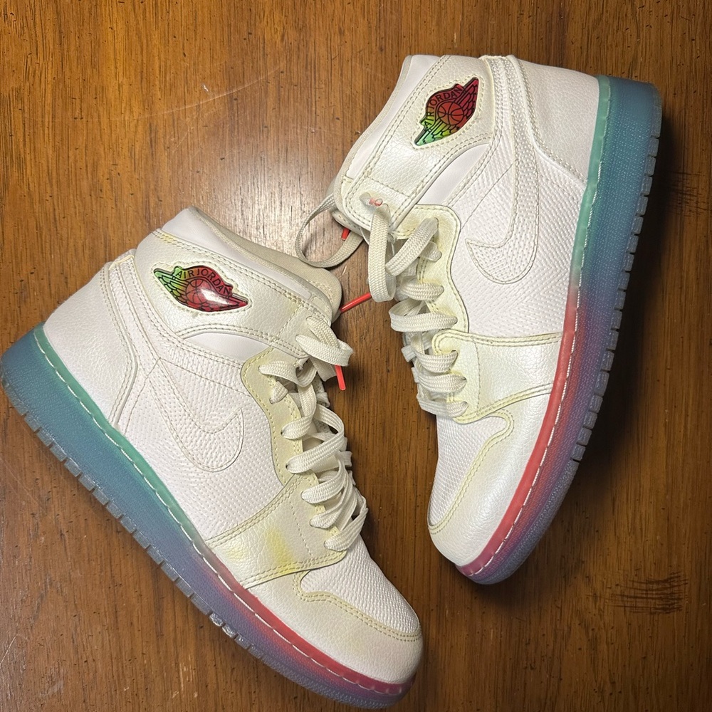 Nike Kids Sneakers - White with Multicolor Accents